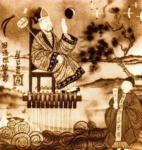图3 万户飞天(明代载人火箭飞行尝试,图为历史插画)